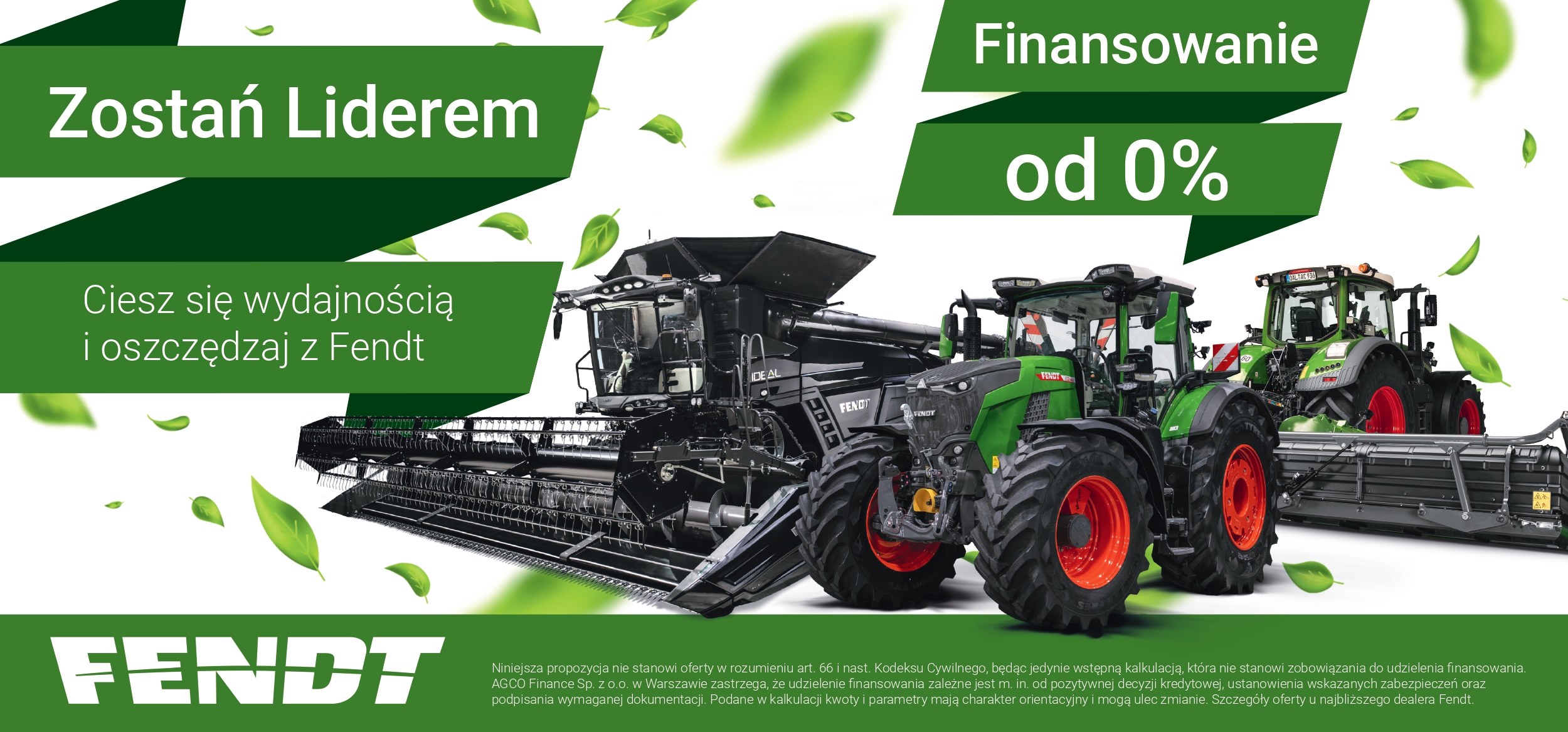 Finansowanie maszyn Fendt 0% w Agrolmet